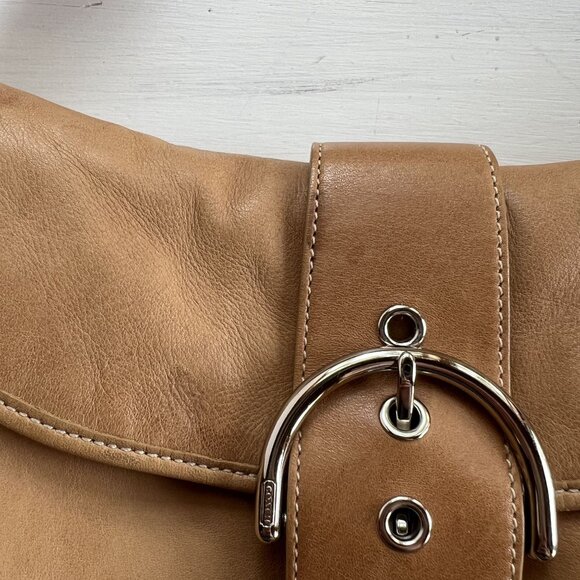 Coach Tan Leather Shoulder Bag - Picture 12 of 16